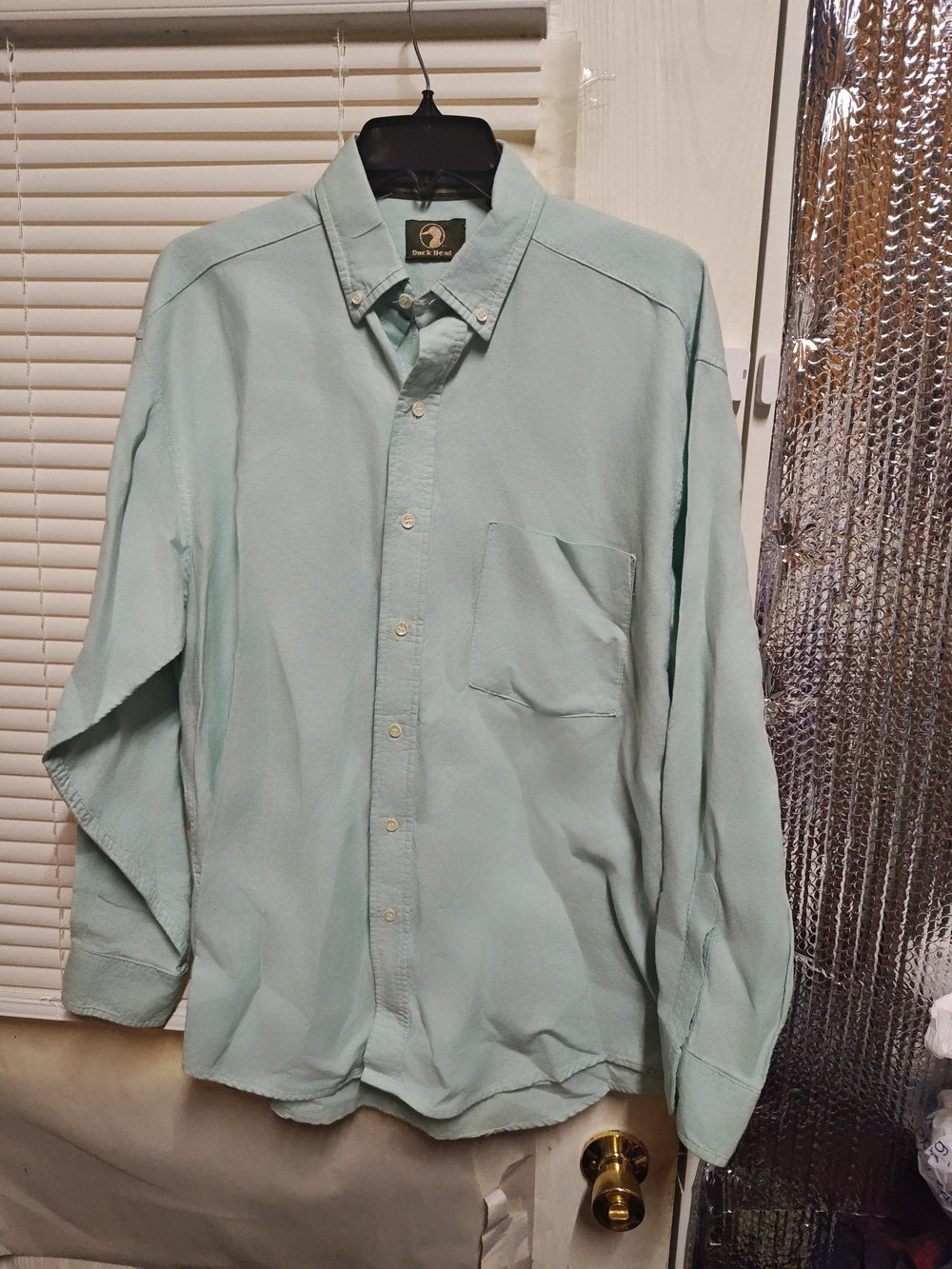 Duck Head Men's Button-Down Shirt in Light Mint
